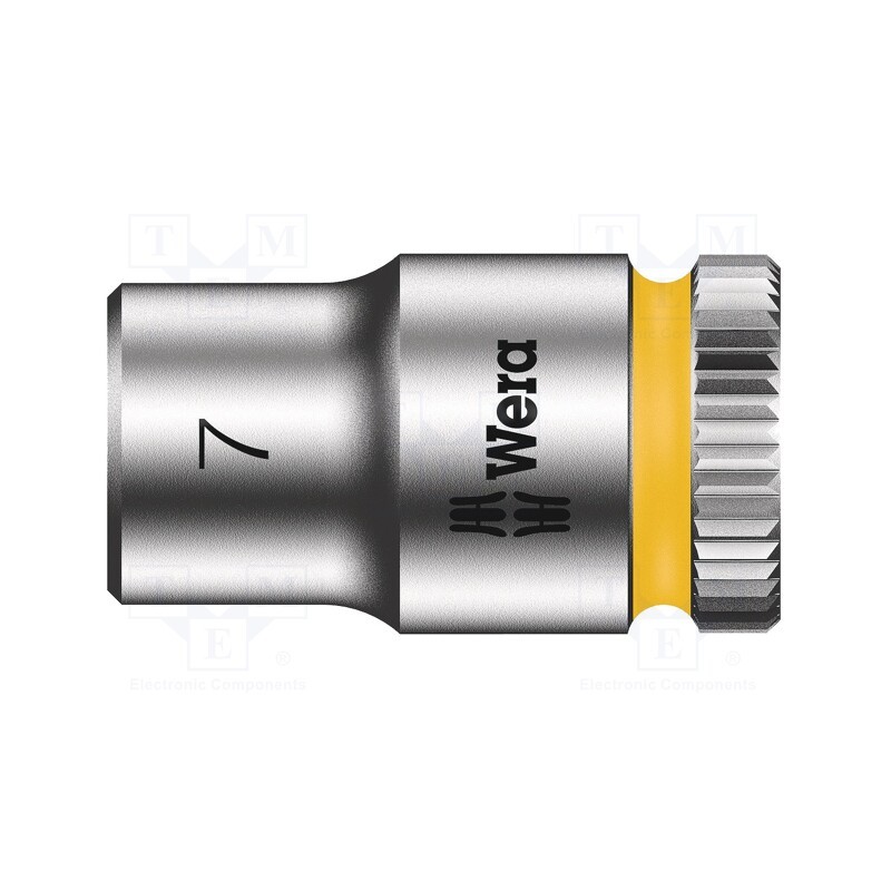 1 pcs x WERA - 5003506001 - Socket, 6-angles,socket spanner, HEX 7mm, 1/4', 23mm, Zyklop