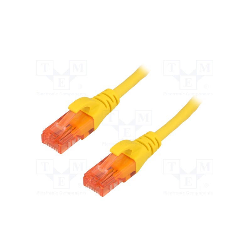 1 pcs x DIGITUS - DK-1612-010/Y - Patch cord, U/UTP, 6, stranded, CCA, PVC, yellow, 1m, 26AWG