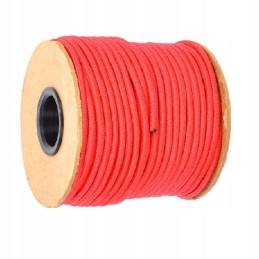 Expander rope, elastic rubber, fi 6mm, red, 10m