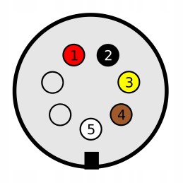 Plug ABS plug 5 pin 24v truck trailer semi-trailer