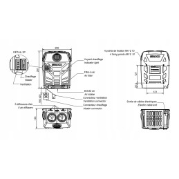 Sonora electric heater 24v 80v 1500w 2p