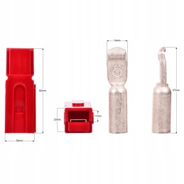 Plug connector, battery socket, 180a battery