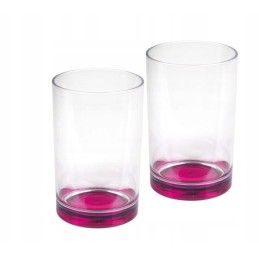 Glasses for camping drinks, 350 ml, 2 pcs, berry