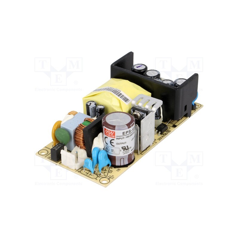 1 pcs x MEAN WELL - EPS-45-5 - Power supply: switched-mode, open, 40W, 120÷370VDC, 85÷264VAC
