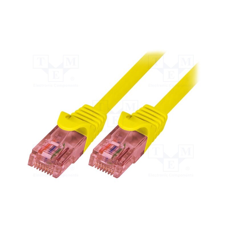 1 pcs x LOGILINK - CQ2027U - Patch cord, U/UTP, 6, stranded, Cu, LSZH, yellow, 0.5m, 26AWG