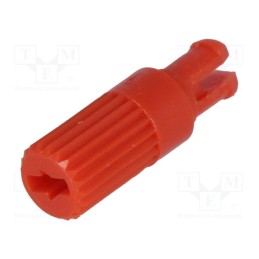 10 pcs x ACP - 14117-RO - Knob, shaft knob, red, h: 11.7mm, for mounting potentiometers