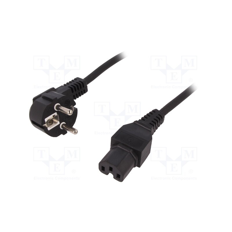1 pcs x LOGILINK - CP105 - Cable, CEE 7/7 (E/F) plug angled,IEC C15 female, 1.8m, black