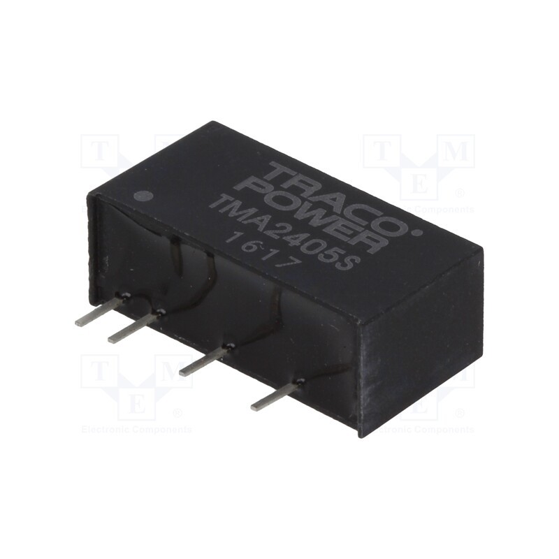 1 pcs x TRACO POWER - TMA 2405S - Converter: DC/DC, 1W, Uin: 21.6÷26.4V, Uout: 5VDC, Iout: 200mA, SIP