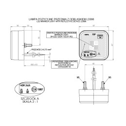 LED man marker lamp, LED front marker lamp