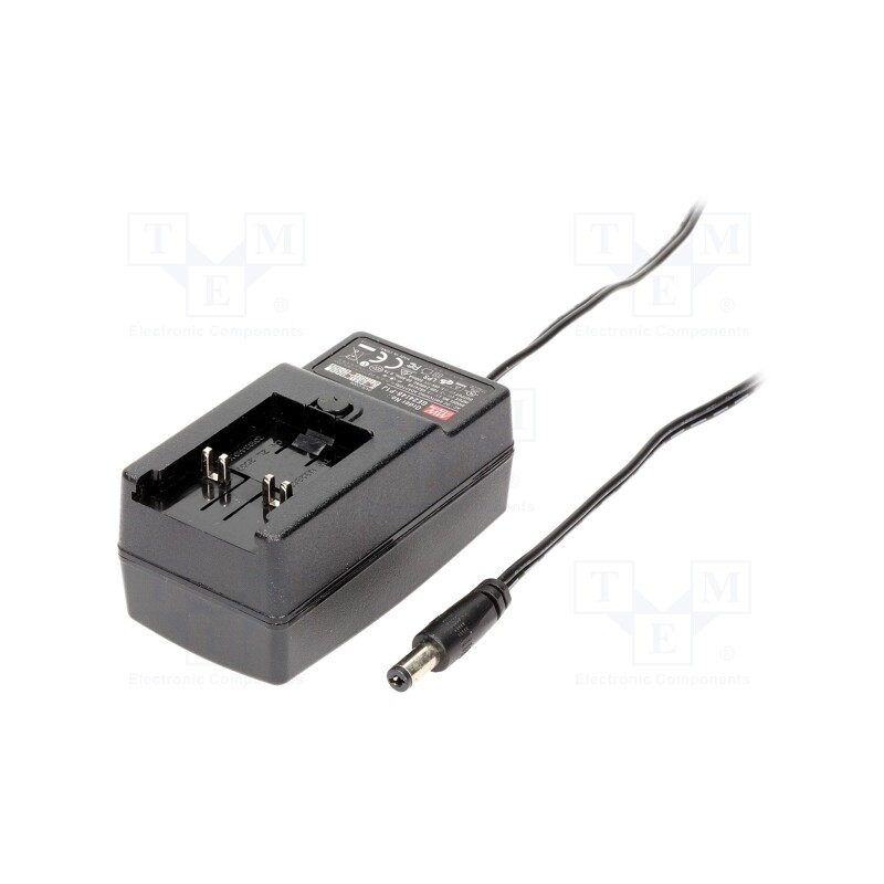 1 pcs x MEAN WELL - GE24I48-P1J - Power supply: switched-mode, plug, 48VDC, 0.5A, 24W, Out: 5,5/2,1