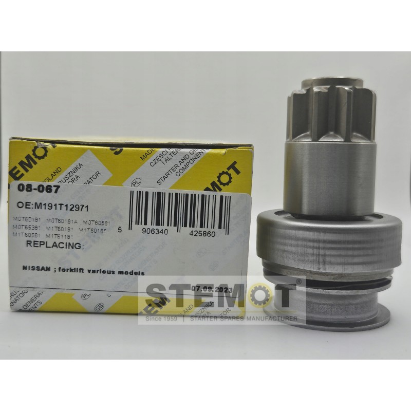 Starter coupling assembly bendiks stemot 08 067