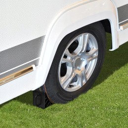 Wheel chock with handle, 2 pieces, strong chocks