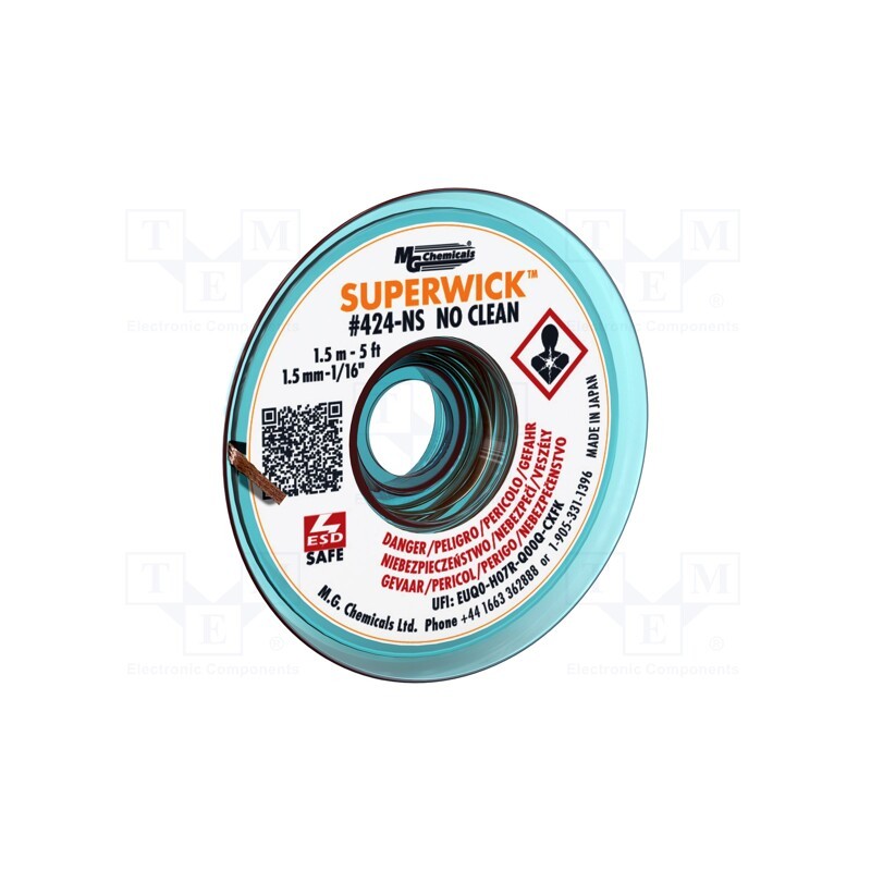 1 pcs x MG CHEMICALS - 424-NS - Tape: desoldering, halide-free,rosin,No Clean,ROL0, W: 1.5mm