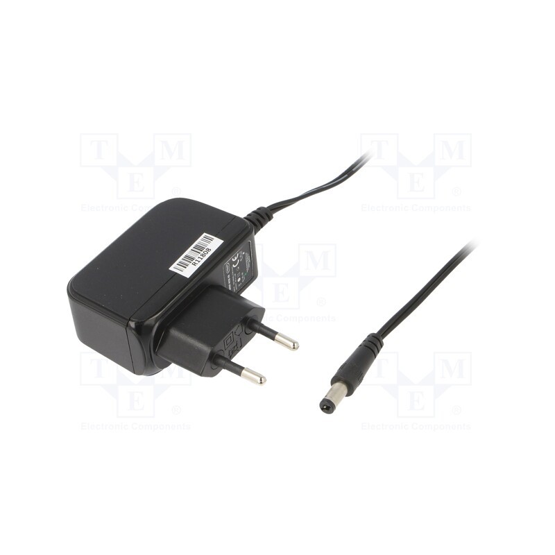 1 pcs x CELLEVIA POWER - CLW-0909-W2E-ER - Power supply: switched-mode, plug, 9VDC, 1A, 9W, Plug: EU, 81.6%