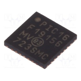 1 pcs x MICROCHIP TECHNOLOGY - PIC16F19156-I/MV - IC: PIC microcontroller, 28kB, 32MHz, I2C,SPI,UART x2, 2.3÷5.5VDC
