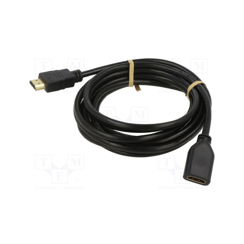 1 pcs x Goobay - 61310 - Cable, HDCP 2.2,HDMI 2.0, HDMI socket,HDMI plug, 3m, black