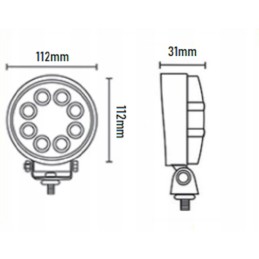 2x blue LED work lamp 27w sprayer