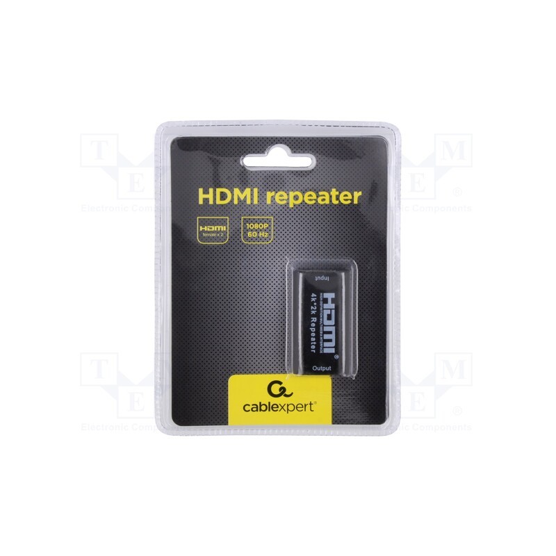 1 pcs x GEMBIRD - DRP-HDMI-02 - Repeater HDMI, HDMI 1.4, HDMI socket,both sides, black, 40m