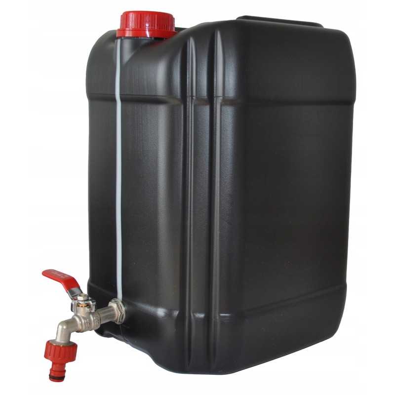 20l tank canister with a tap, black tank