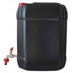 20l tank canister with a tap, black tank
