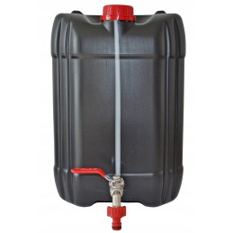 20l tank canister with a tap, black tank