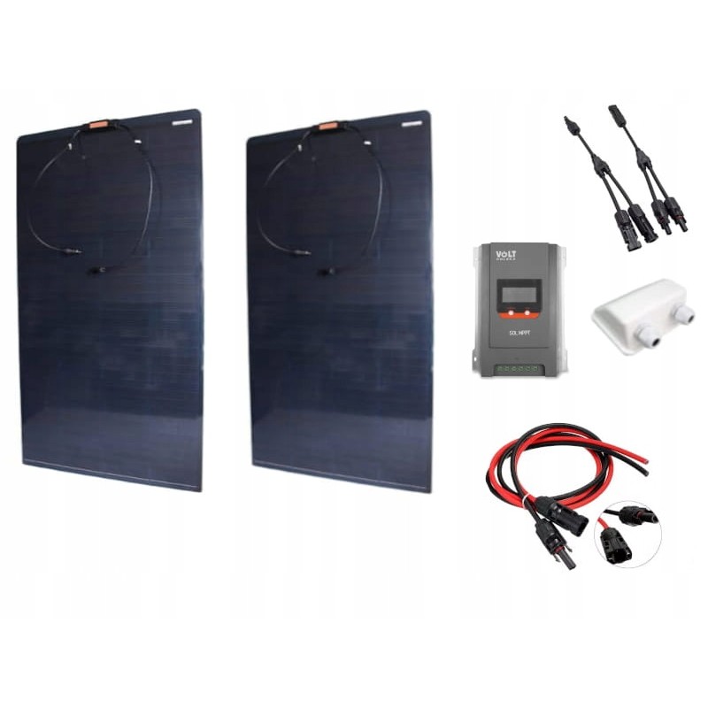 300W flexible photovoltaic panel for a trailer