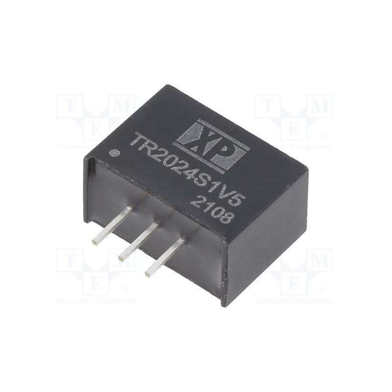 1 pcs x XP POWER - TR2024S1V5 - Converter: DC/DC, Uin: 4.6÷36V, Uout: 1.5VDC, Iout: 2A, SIP3, 410kHz