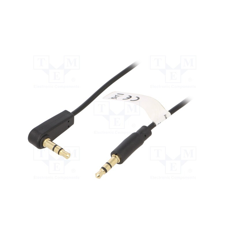 1 pcs x Goobay - 67783 - Cable, Jack 3.5mm 3pin plug,Jack 3.5mm 3pin angled plug, 1m