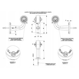 Side marker lamp for semi-trailer trailer