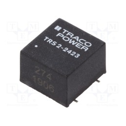 1 pcs x TRACO POWER - TRS 2-2423 - Converter: DC/DC, 2W, Uin: 18÷36V, Uout: 15VDC, Uout2: -15VDC, SMD