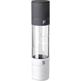 Container with dispenser for salt and pepper melange