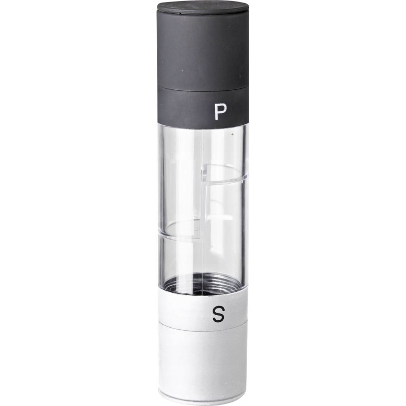 Container with dispenser for salt and pepper melange