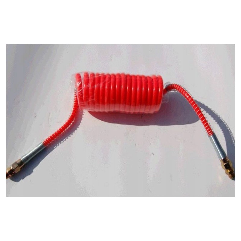 Red pneumatic spiral cable m16 6m