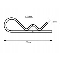 Pin clip oe3mm x 64mm stainless steel