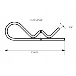Pin clip oe3mm x 64mm stainless steel