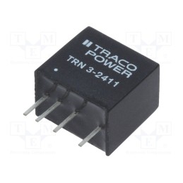 1 pcs x TRACO POWER - TRN 3-2411 - Converter: DC/DC, 3W, Uin: 18÷36V, Uout: 5VDC, Iout: 600mA, SIP, TRN 3