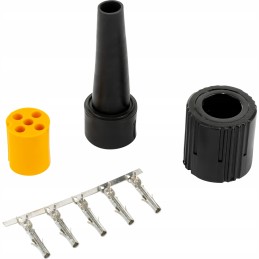 Mantes connector for trailer rear lights, 5 pin bayonet 12v, yellow, left