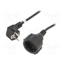 1 pcs x Goobay - 93093 - Extension lead, 3x1.5mm2, Sockets: 1, PVC, black, 3m, 10A