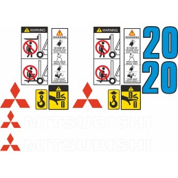 Mitsubishi forklift sticker set