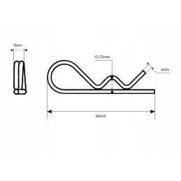 Pin pin oe4mm x 95mm pin oe12 22mm