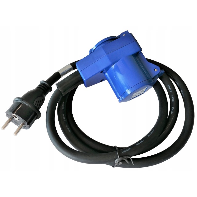 Socket, female angle plug, 230v, with 1-5 cable