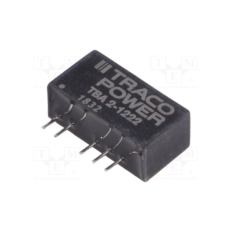 1 pcs x TRACO POWER - TBA 2-1222 - Converter: DC/DC, 2W, Uin: 10.8÷13.2V, Uout: 12VDC, Uout2: -12VDC