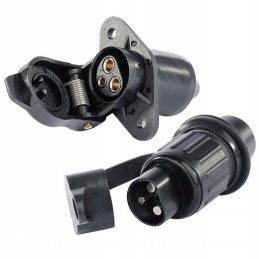 Set of electrical socket, 3 pin trailer plug