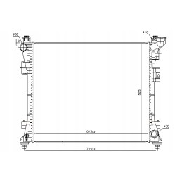 Engine water radiator chrysler grand voyager v voyager v dodge grand