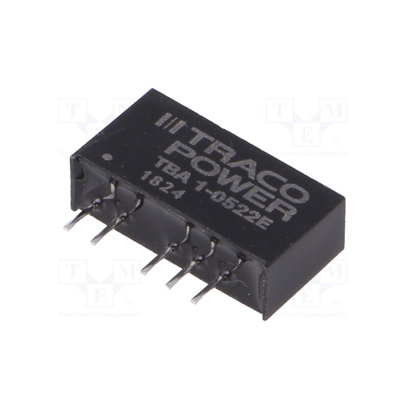 1 pcs x TRACO POWER - TBA 1-0522E - Converter: DC/DC, 1W, Uin: 4.5÷5.5V, Uout: 12VDC, Uout2: -12VDC, SIP7