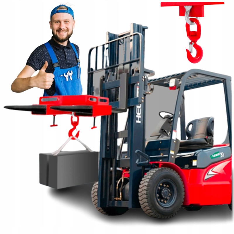 Forklift traverse, adapter, 2t hook holder