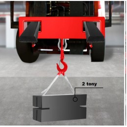 Forklift traverse, adapter, 2t hook holder