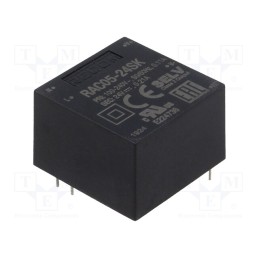 1 pcs x RECOM - RAC05-24SK - Converter: AC/DC, 5W, 85÷264VAC, Usup: 120÷370VDC, Uout: 24VDC, 84%