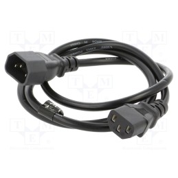 1 pcs x SAVIO - SAVKABELCL-99 - Cable, 3x0.75mm2, IEC C13 female,IEC C14 male, PVC, 1.2m, black