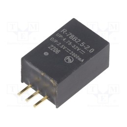 1 pcs x RECOM - R-78B2.5-2.0 - Converter: DC/DC, 5W, Uin: 4.75÷32V, Uout: 2.5VDC, Iout: 2A, SIP3